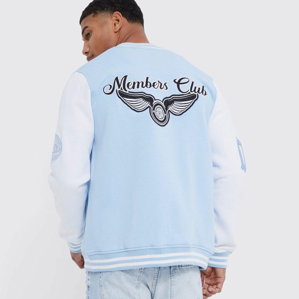 Members Club Applique Varsity Jacket