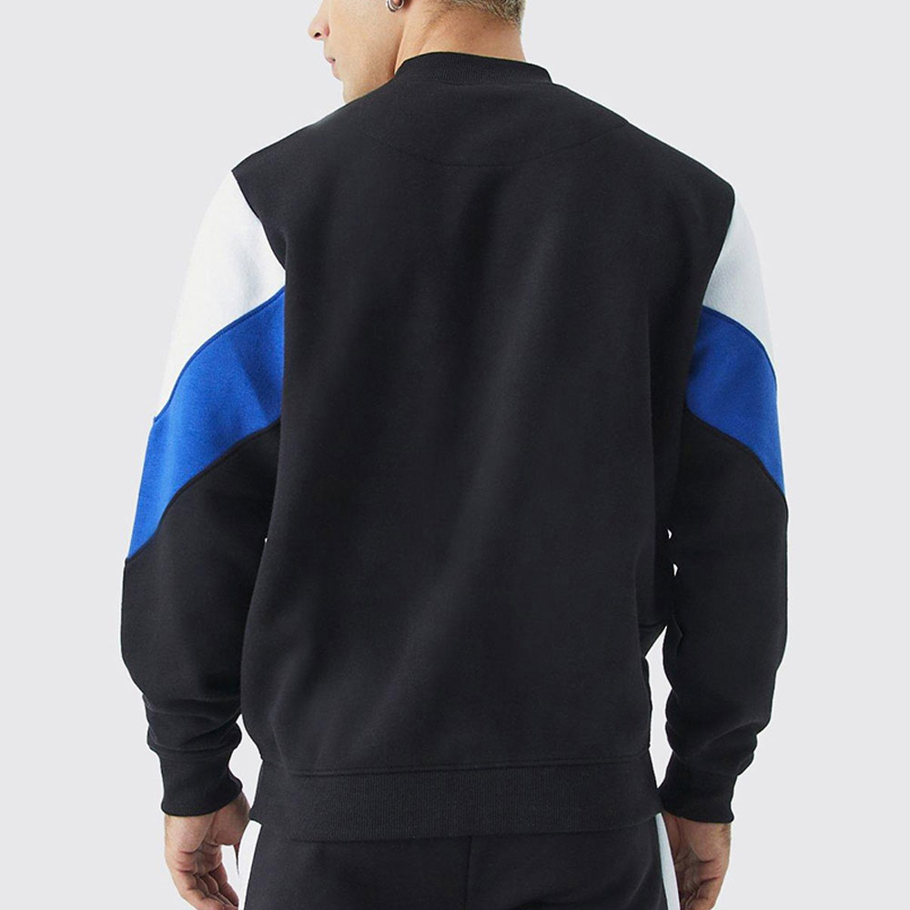 Man Colour Block Extended Neck Sweatshirt