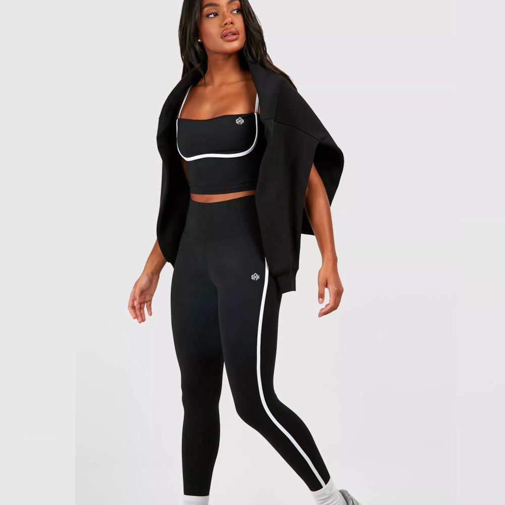 Premium Sculpt Piping Detail High WaistYoga Suit